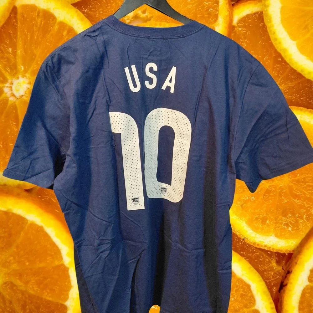 Nike US Soccer National Team Jersey T-Shirt‎ Mens XXL USA Soccer 10 Blue